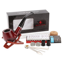 Resin Tobacco Pipe Head Smoke Set Herb Grinder Filter Cleaning Gift Box