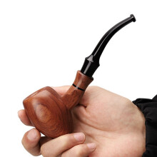 1Set Solid Wood Smoking Tobacco Pipes Bends Send Tobacco Pipe Cleaning