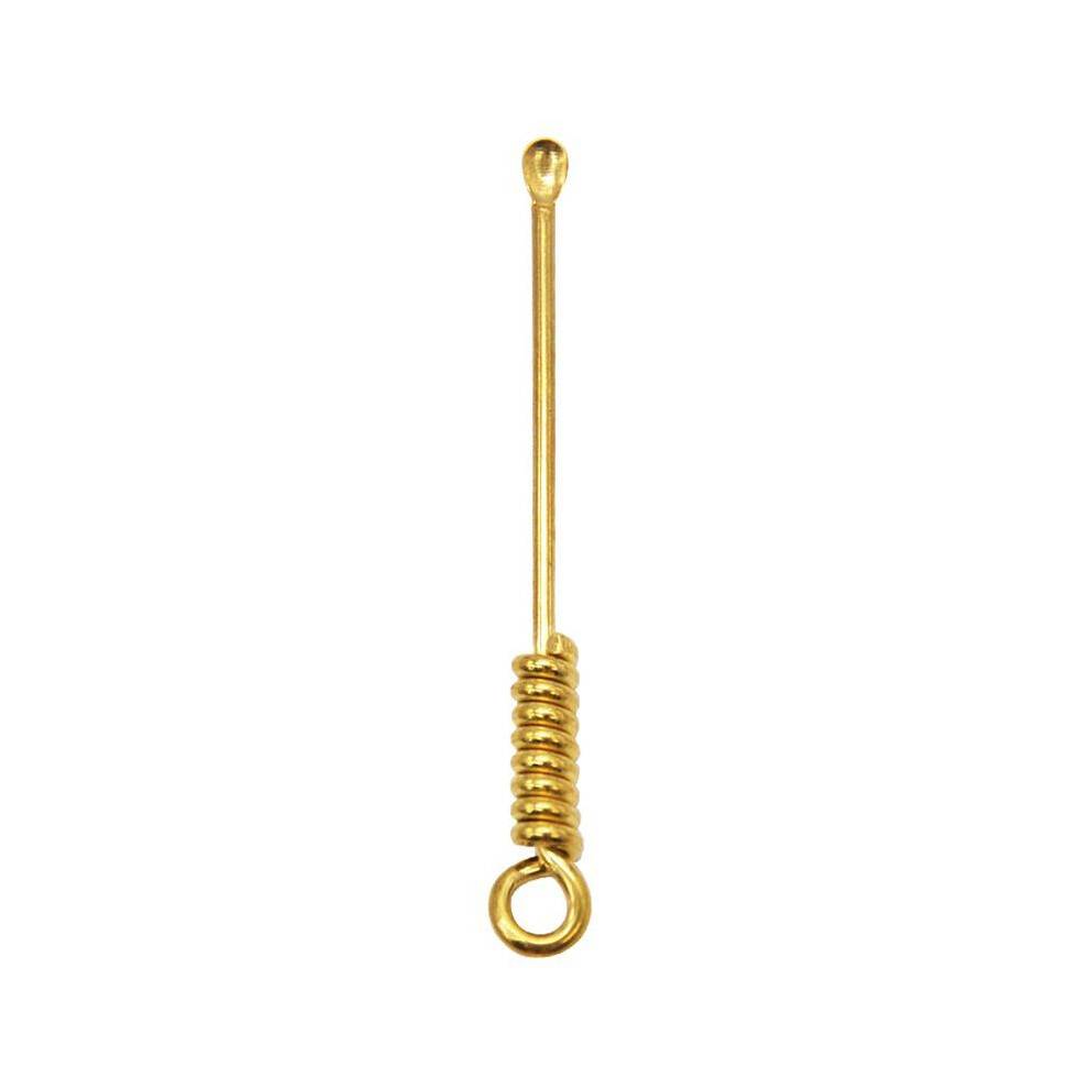 Aihontai Handmade Brass Spiral Shape Ear Cleaner Earwax Spoon Earpick Portable