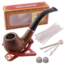 Resin pipe set with accessories full set of old fashioned wooden filter
