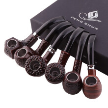 6pcs set Tobacco Smoking Pipes Set Box Resin Filter Tobacco Pipes With