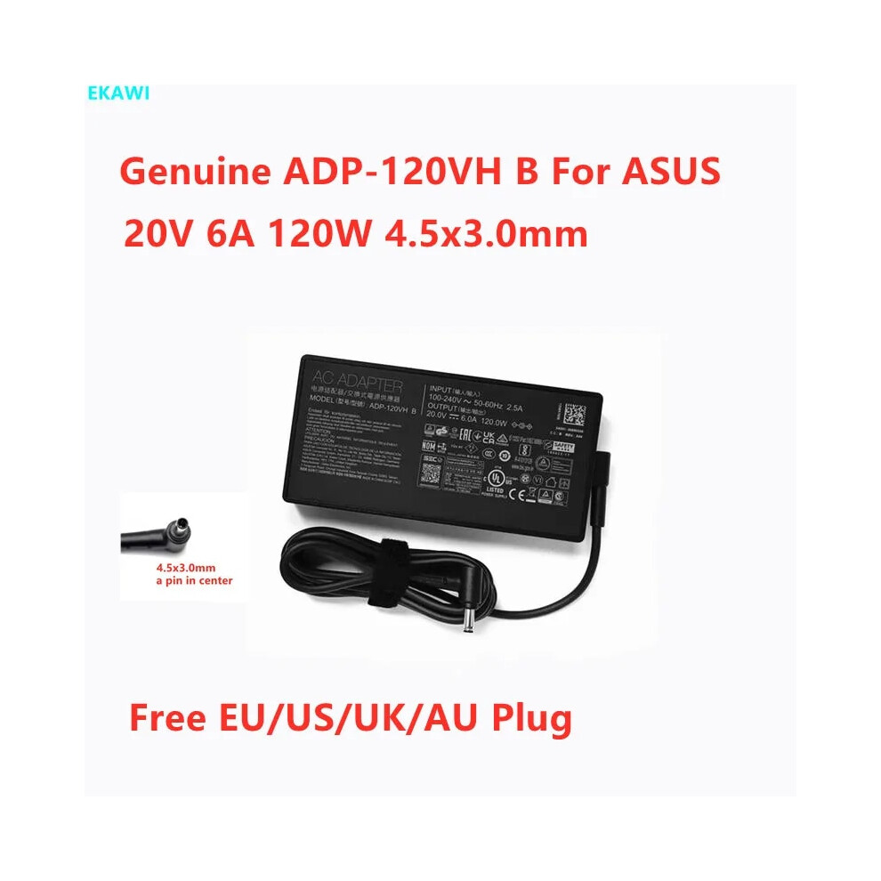 Genuine Adp~120Vh B 20V 6A 120W 4.5X3.0mm A17~120P2a Thin Ac Adapter For 9454952710981