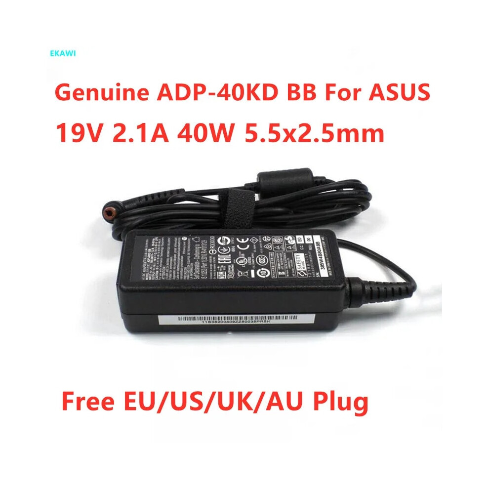 Genuine 19V 2.1A 40W 5.5X2.5mm Adp~40Kd Bb Ac Power Adapter For Asus Vx239 9454952711148