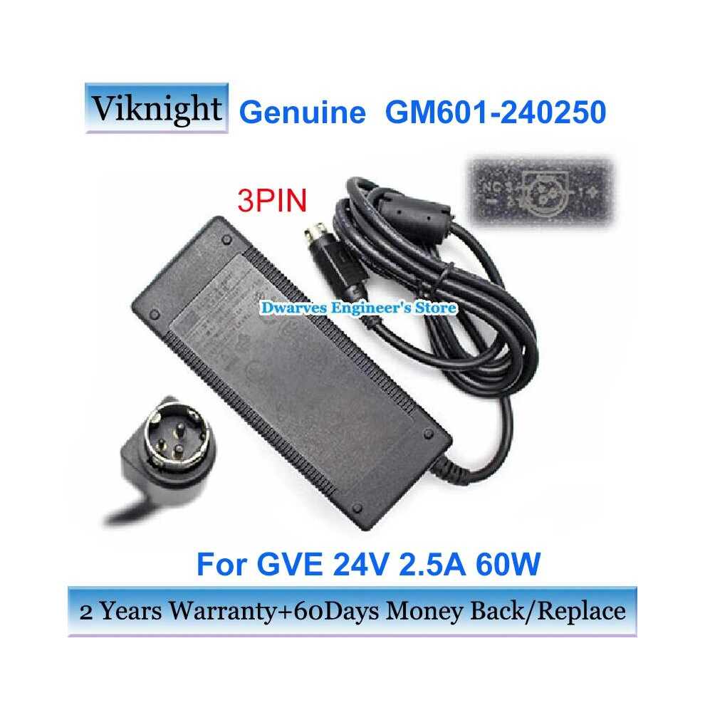 Genuine Gm601~240250 24V 2.5A Ac Adapter Charger 60W For Gve Power Supply 9454952714903