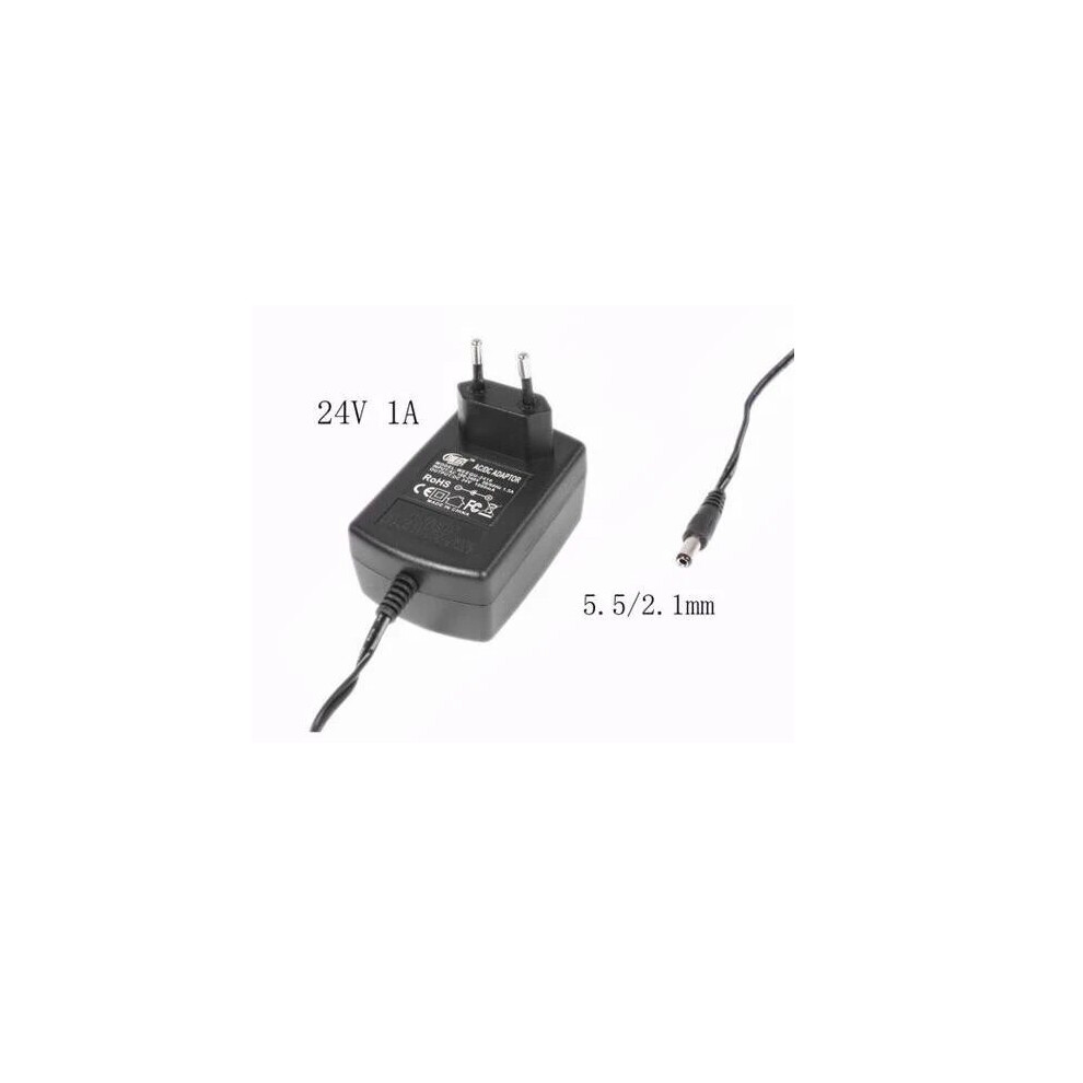 Laptop Power Adapter Weequ~2410 24V 1A Barrel 5.5 2.1Mm Eu 2~Pin Plug 9454952718468