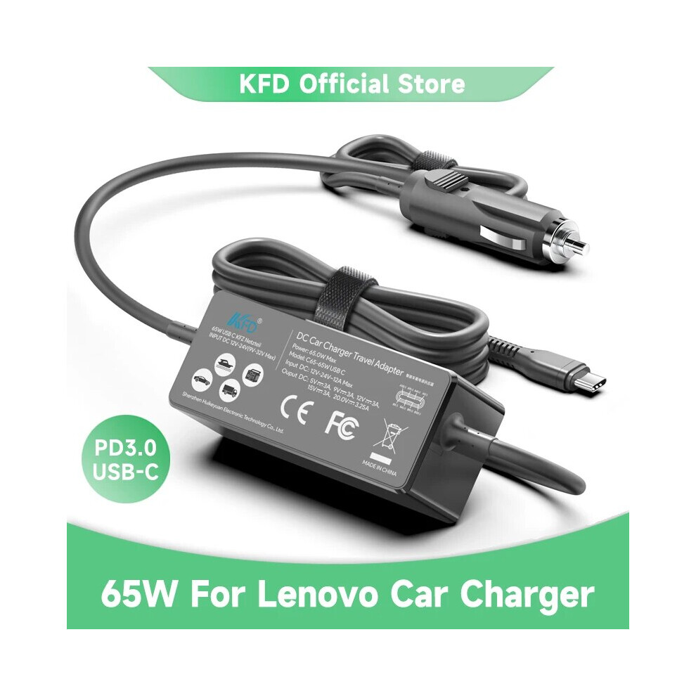 Kfd 65W 45W Usb C Type~C Laptop Charger Dc Adapter Car Charger For Lenovo 9454952725824