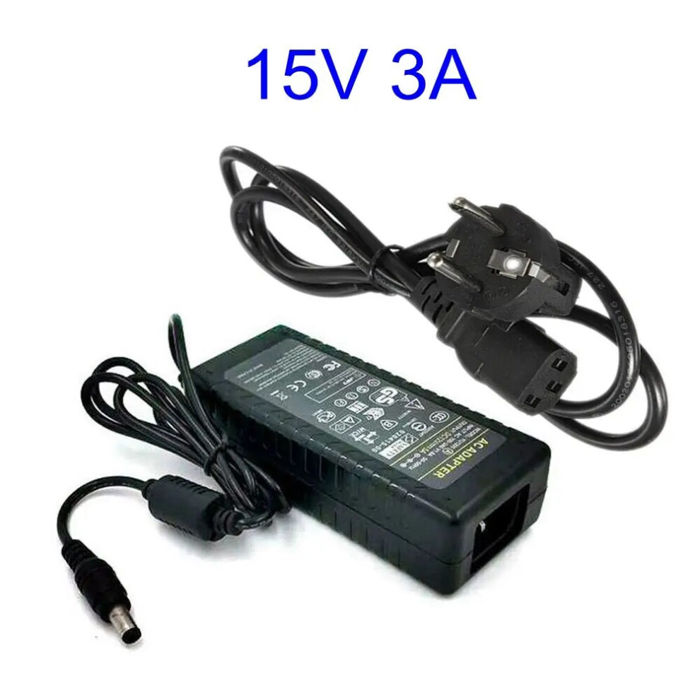 15V3a Ac Dc Adapter Charger 15V 3A 45W Switch Power Supply Dc 5.5*2.5 9454952726333