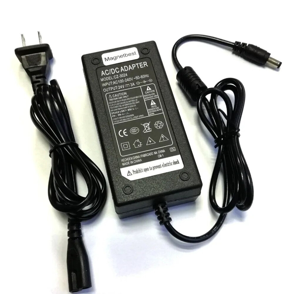 24V 3A Ac Dc Power Supply Adapter 72W Adaptor Charger For Led Strip Light 9454952727439