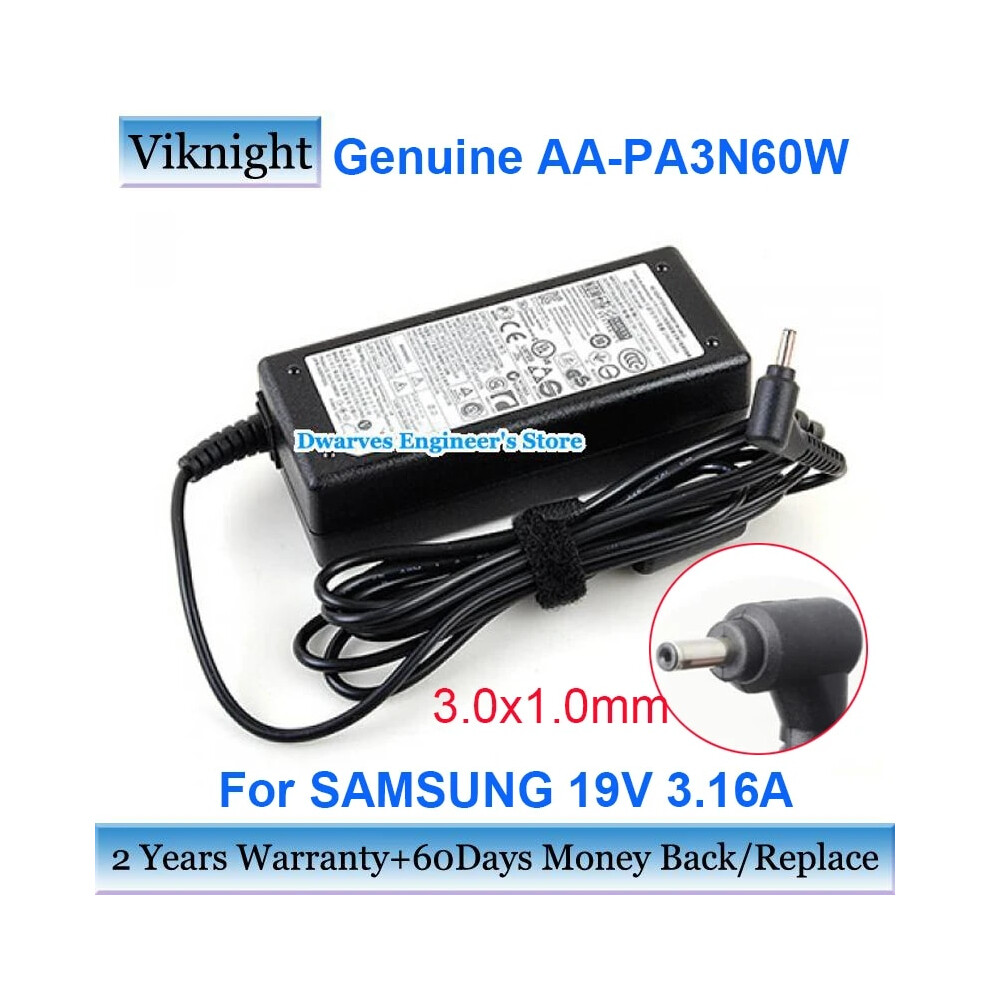 Genunie 19V 3.16A 60W Ac Power Adapter For Samsung Cpa09~004A Aa~Pa3n60w 9454952729686