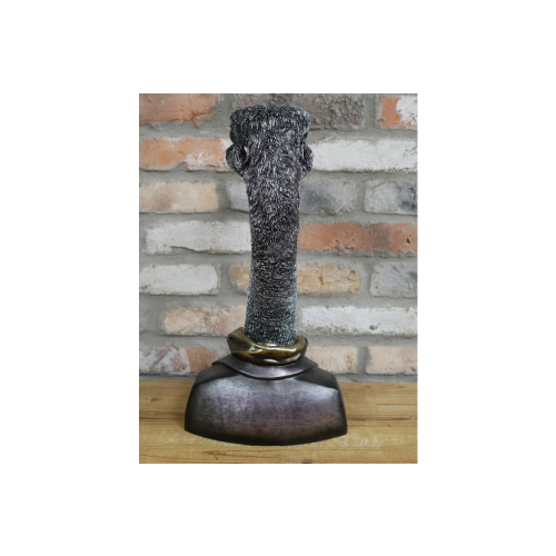 Stunning Large Textured EMU Bust Figurine Ornament | Silver & Grey 2