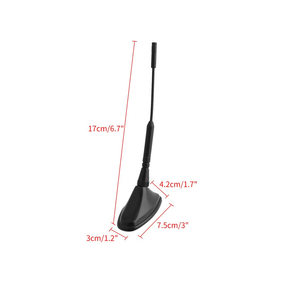 Adhesive Base Plastic Auto Car Aerial Decorative Dummy Antenna Black 9140887424009