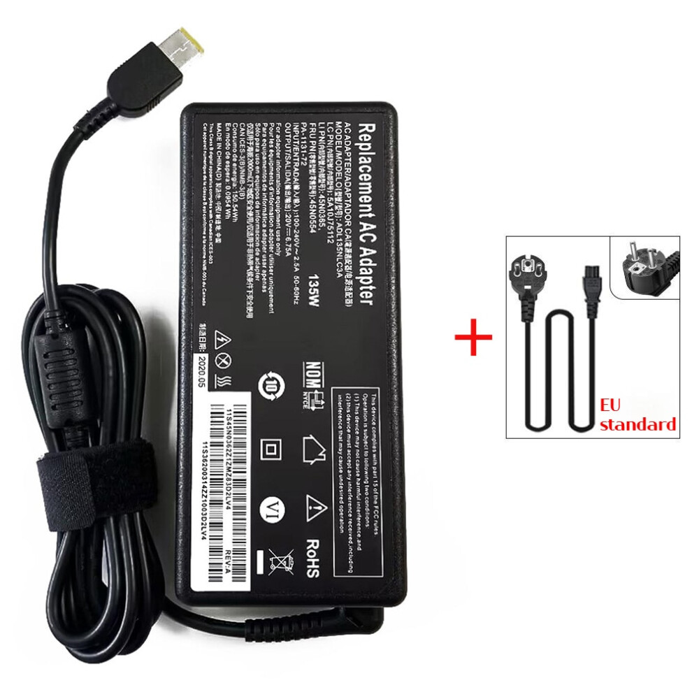 20V 6.75A 135W Laptop Ac Adapter Charger For Lenovo Legion Y520 Y520~15Ikb 9454952724759