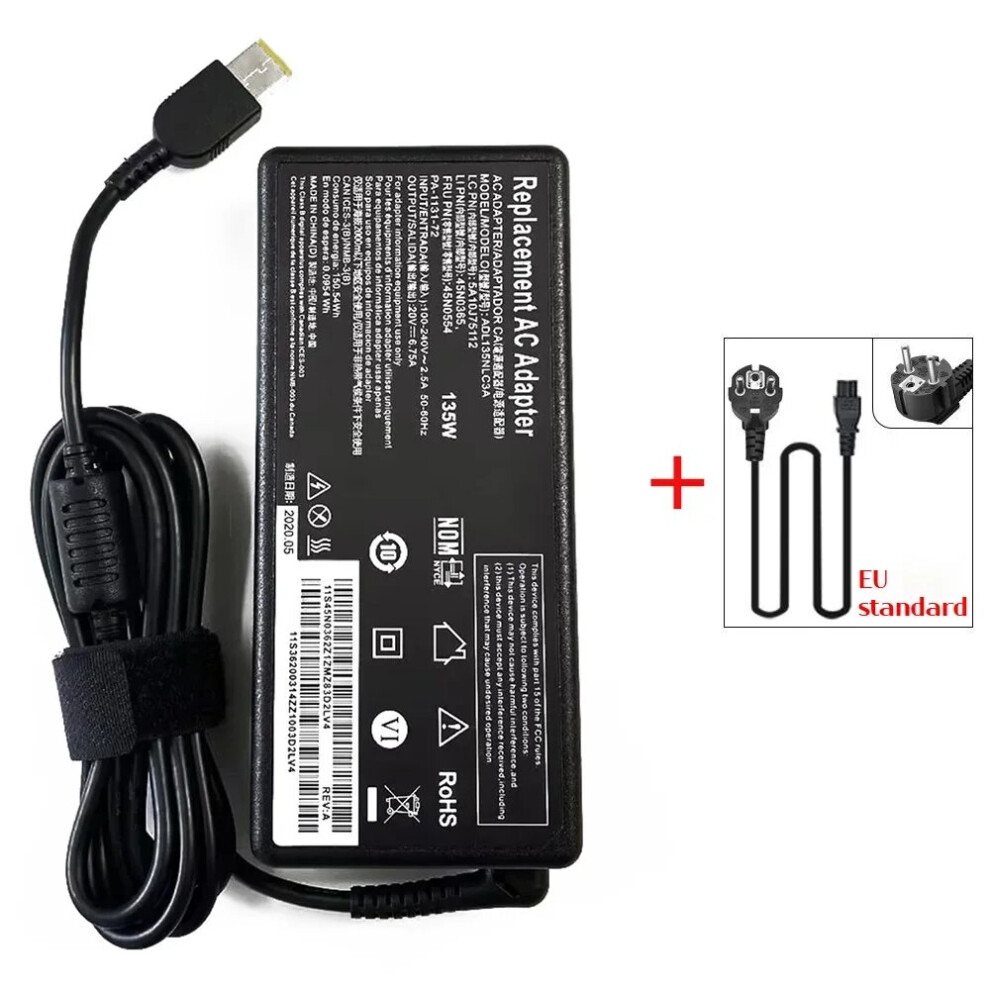 20V 6.75A 135W Laptop Ac Adapter Charger For Lenovo Y40~70 Y40~80 Y50~70 9454952725305