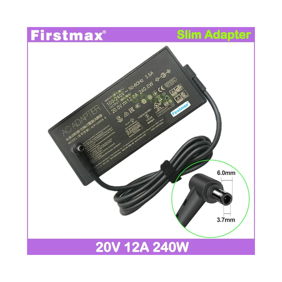 Laptop Adapter 240W 20V 12A For Asus Rog Zephyrus Duo Gx550lws Gx550lxs 9454952730903
