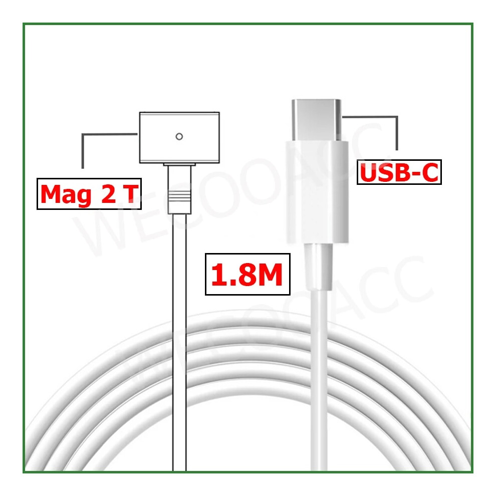 Usb C Type C To T~Tip L~Tip Magsaf* 1 2 45W 60W 85W Power Adapter Cable 9454952733096