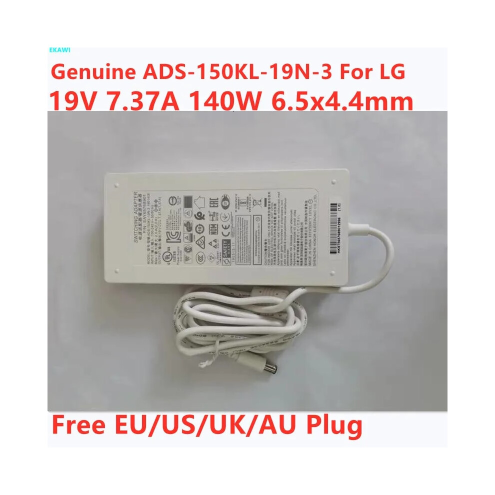 Genuine 19V 7.37A 140W Ads~150Kl~19N~3 Lcap31 Ac Adapter For Lg 27Ud88~W 9454952705802
