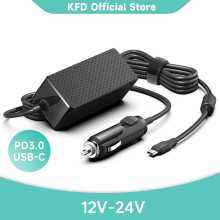 KFD 12V~24V USB~C Car Charger Power Adapter for Power station Laptop USB~C
