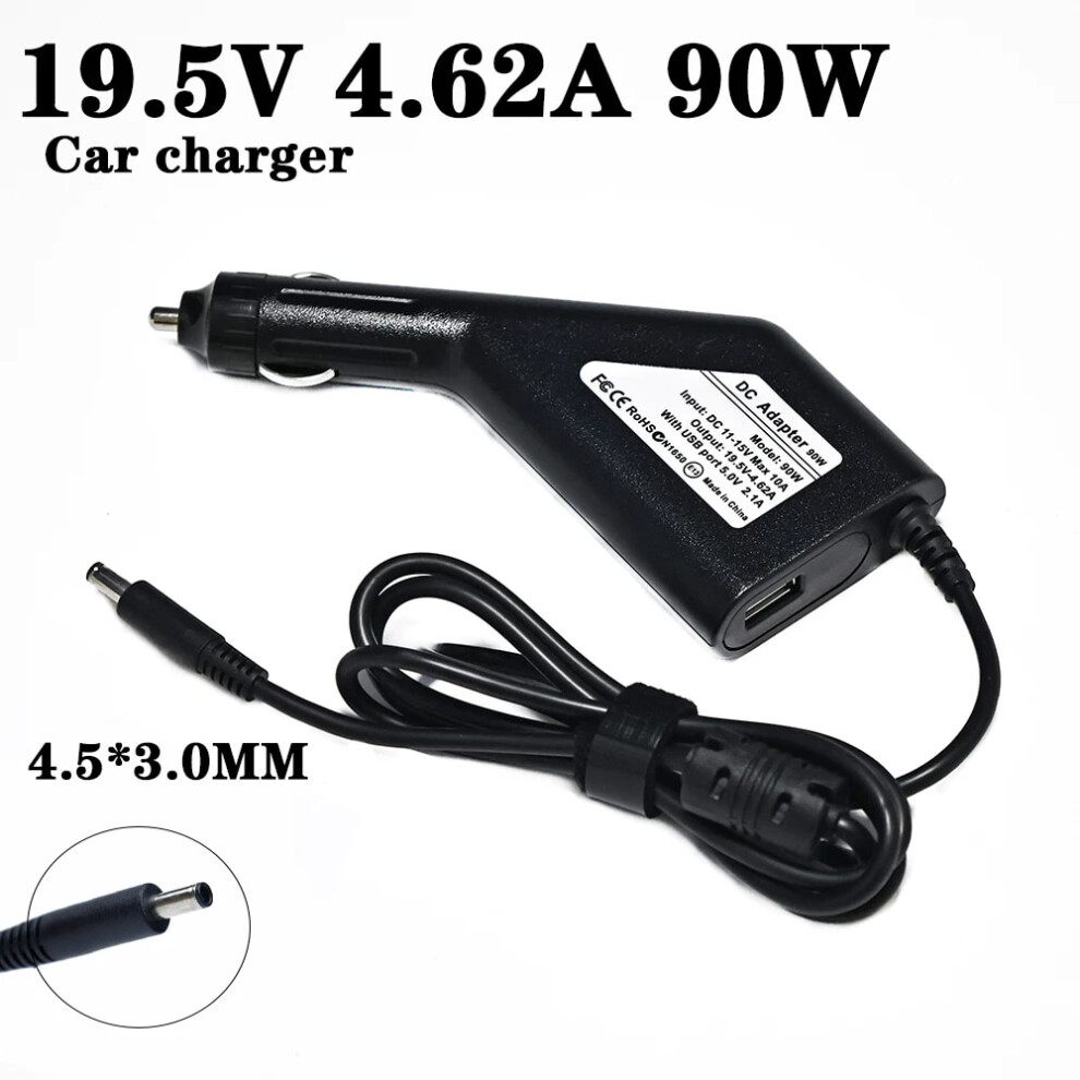 Car Charger 19.5V 4.62A 90W 4.5*3.0Mm Ac Laptop For Dell Xps 11 12 13 9454952717478