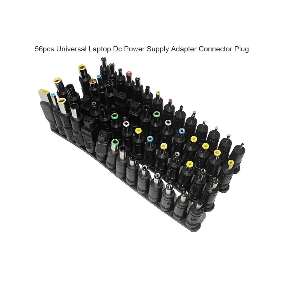 56Pcs Universal Laptop Adapter Connector Plug Ac Dc Jack For Hp Dell Lenovo 9454952709053