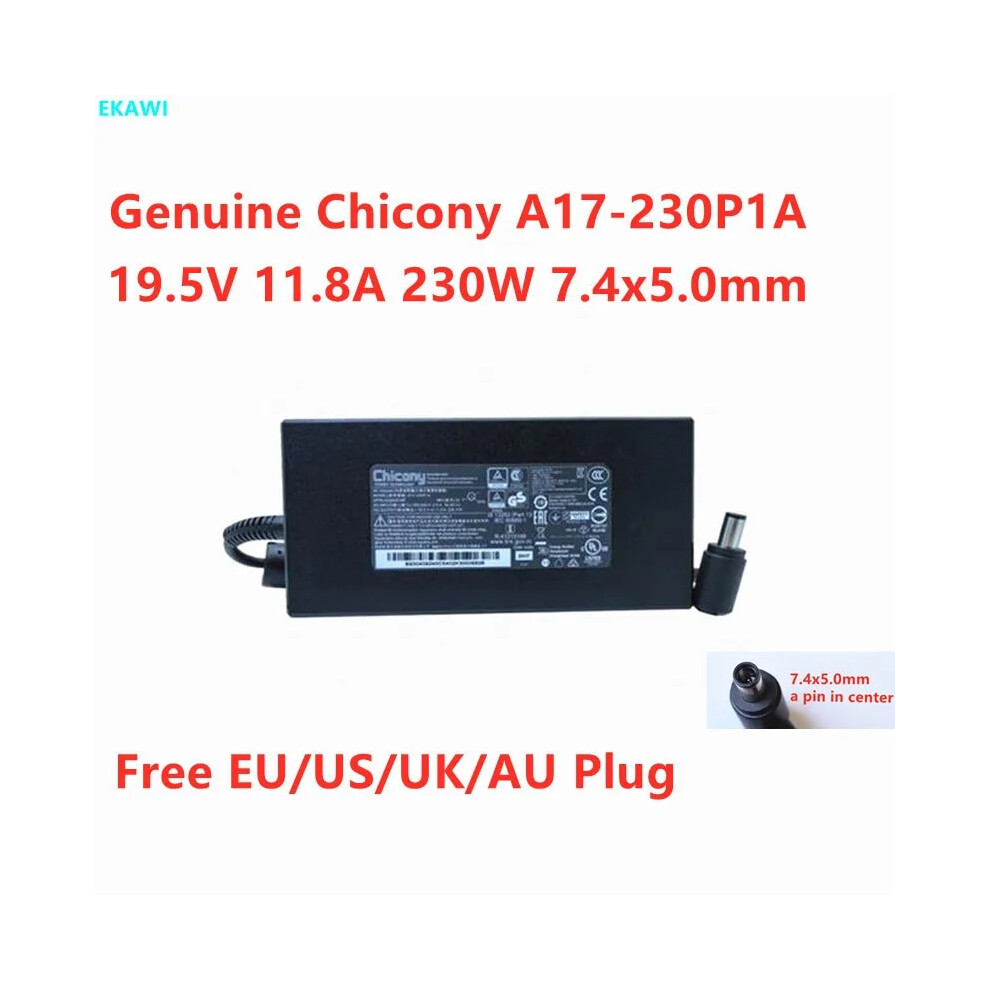 Genuine Chicony A17~230P1a 19.5V 11.8A 230W Ac Adapter For Msi Gl75 Ge63vr 9454952710707