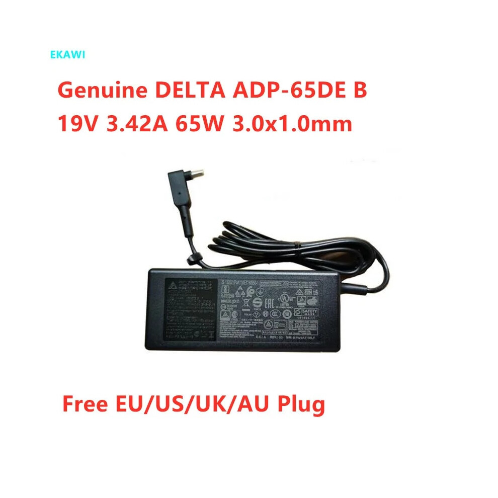 Genuine Delta Adp~65De B 19V 3.42A 65W 3.0X1.0mm Ac Adapter For Acer Laptop 9454952711179