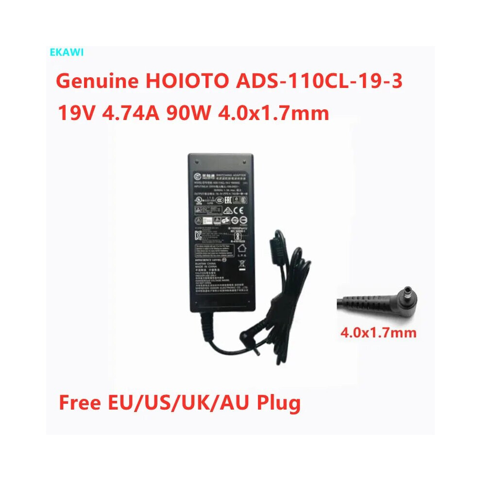 Genuine Hoioto Ads~110Cl~19~3 190090G 19V 4.74A 90W 4.0X1.7mm Ac Switching 9454952711223