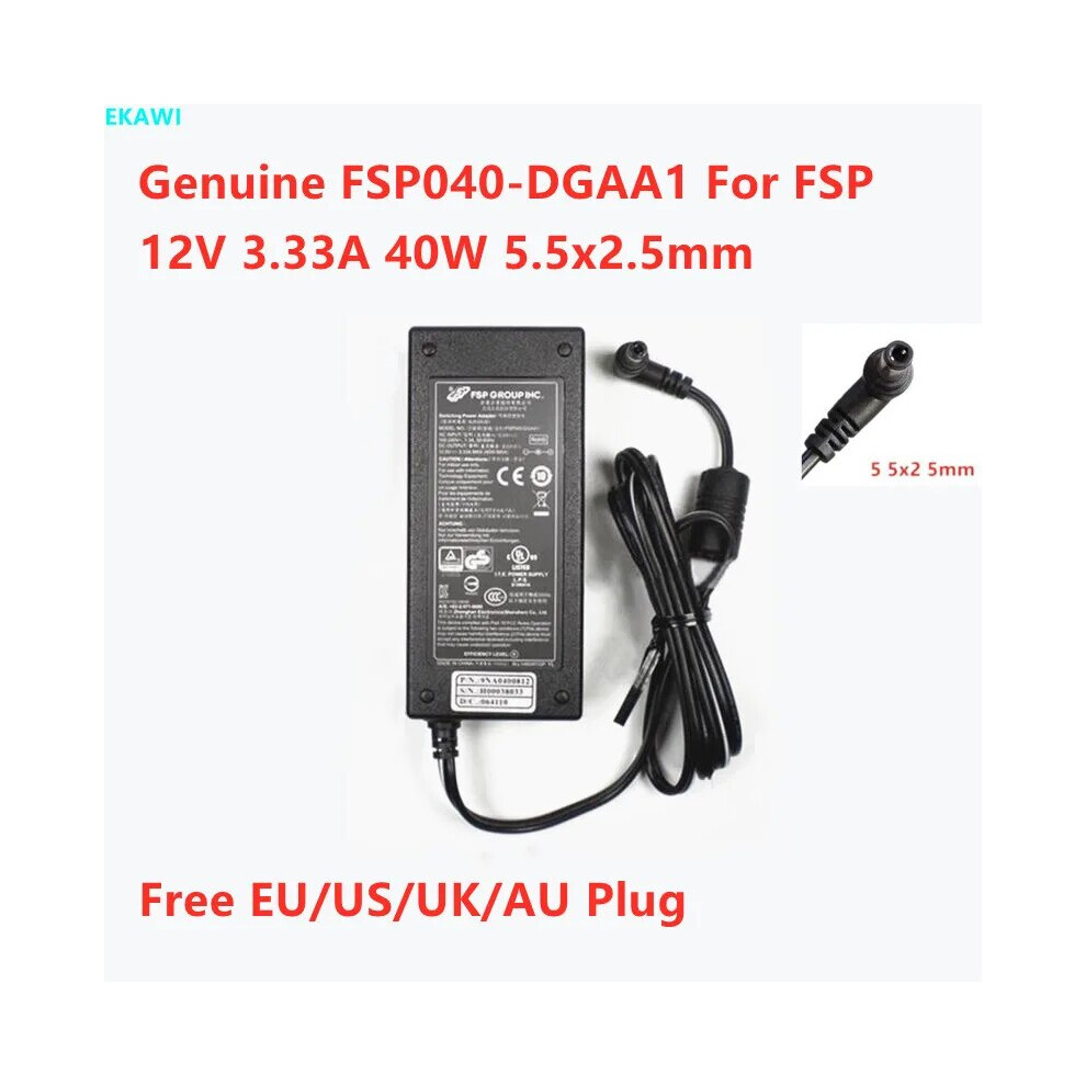 Genuine Fsp Fsp040~Dgaa1 12V 3.33A 40W 5.5X2.5mm Fsp040~Rhan2 Ac Adapter 9454952711551