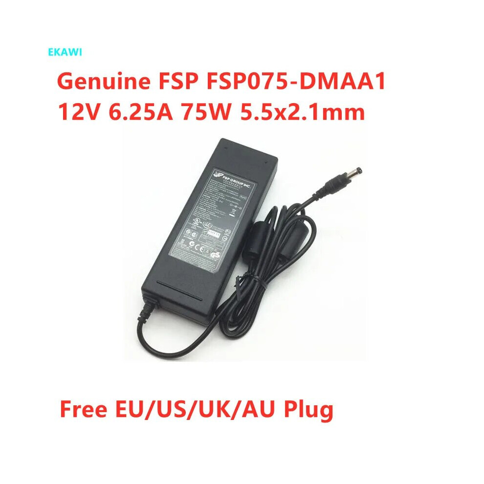Genuine Fsp Fsp075~Dmaa1 12V 6.25A 75W 5.5X2.1mm Ac Adapter For Power 9454952711643