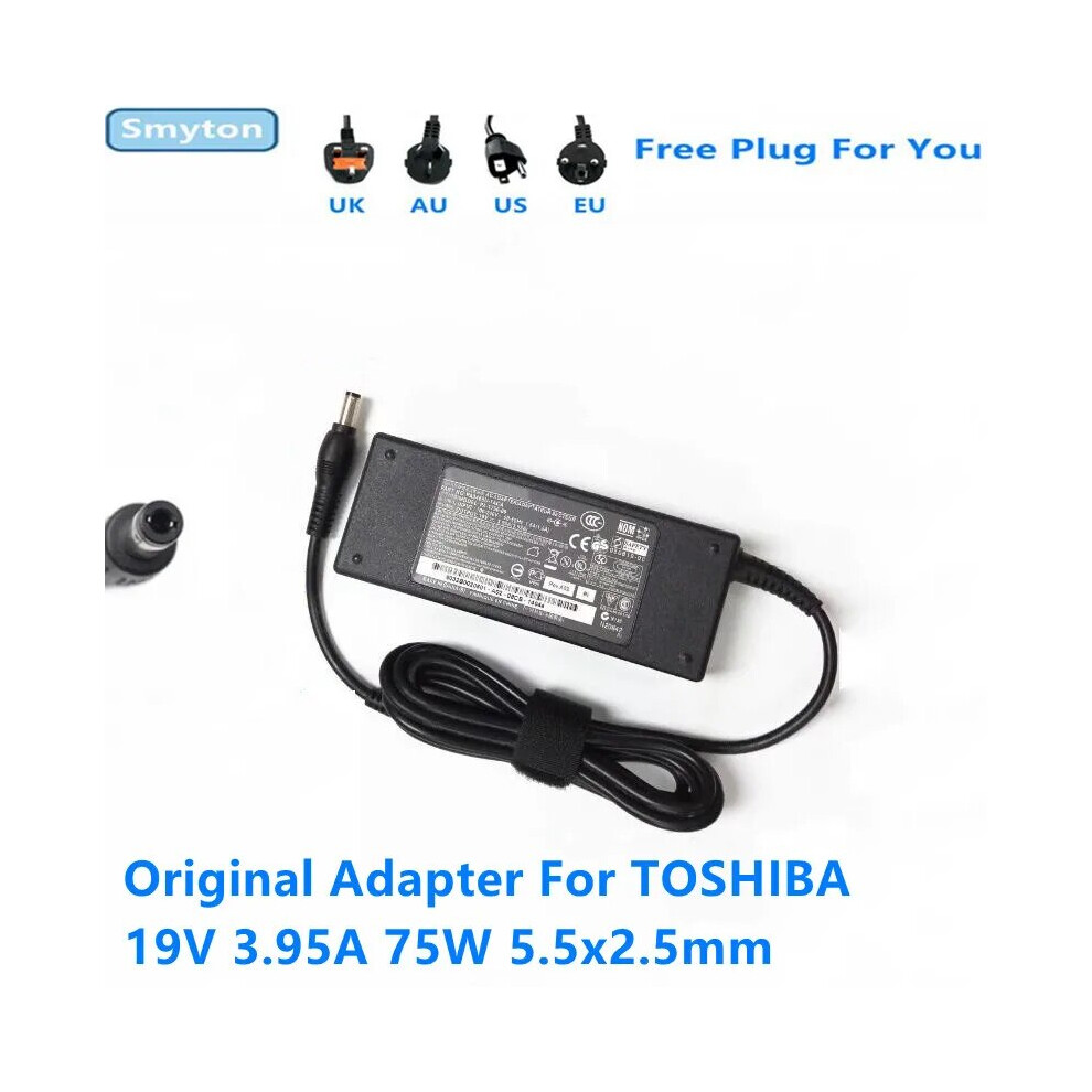 Original Ac Adapter Charger For Toshiba 19V 3.95A 75W Pa3715u~1Aca Pa3468u~1Aca 9454952712077