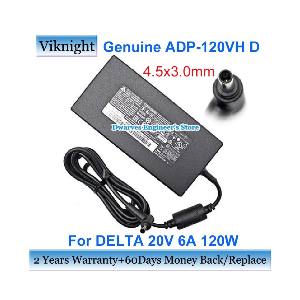 Genuine Delta 20V 6A A17~120P2a Ac Adapter Adp~120Vh D 120W Laptop Charger 9454952714576