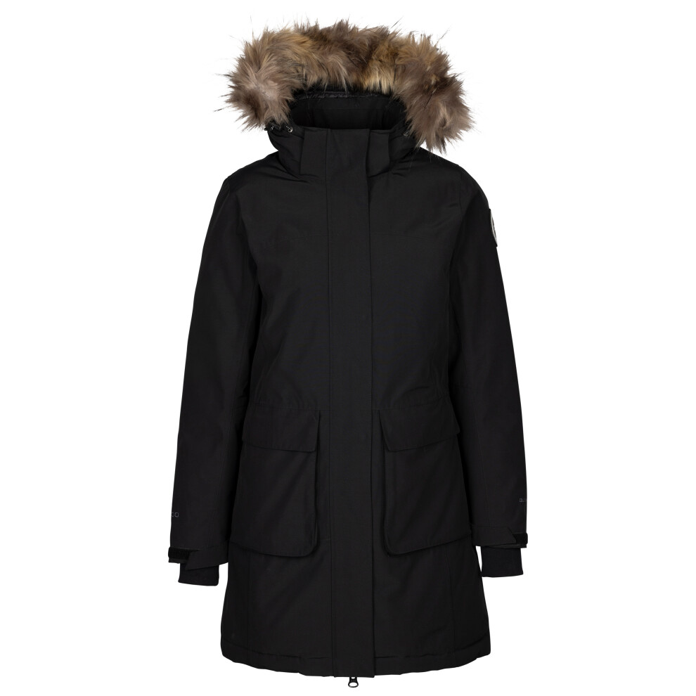 (16, Black) Womens DLX Parka Jacket Ellington