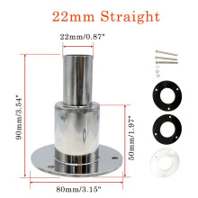 22mm 24mm Stainless Steel 316 Thru Hull Exhaust Fitting Tube Pipe Socket