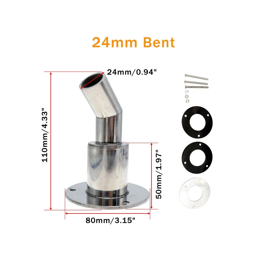 22Mm 24Mm Stainless Steel 316 Thru Hull Exhaust Fitting Tube Pipe Socket 9136637124862