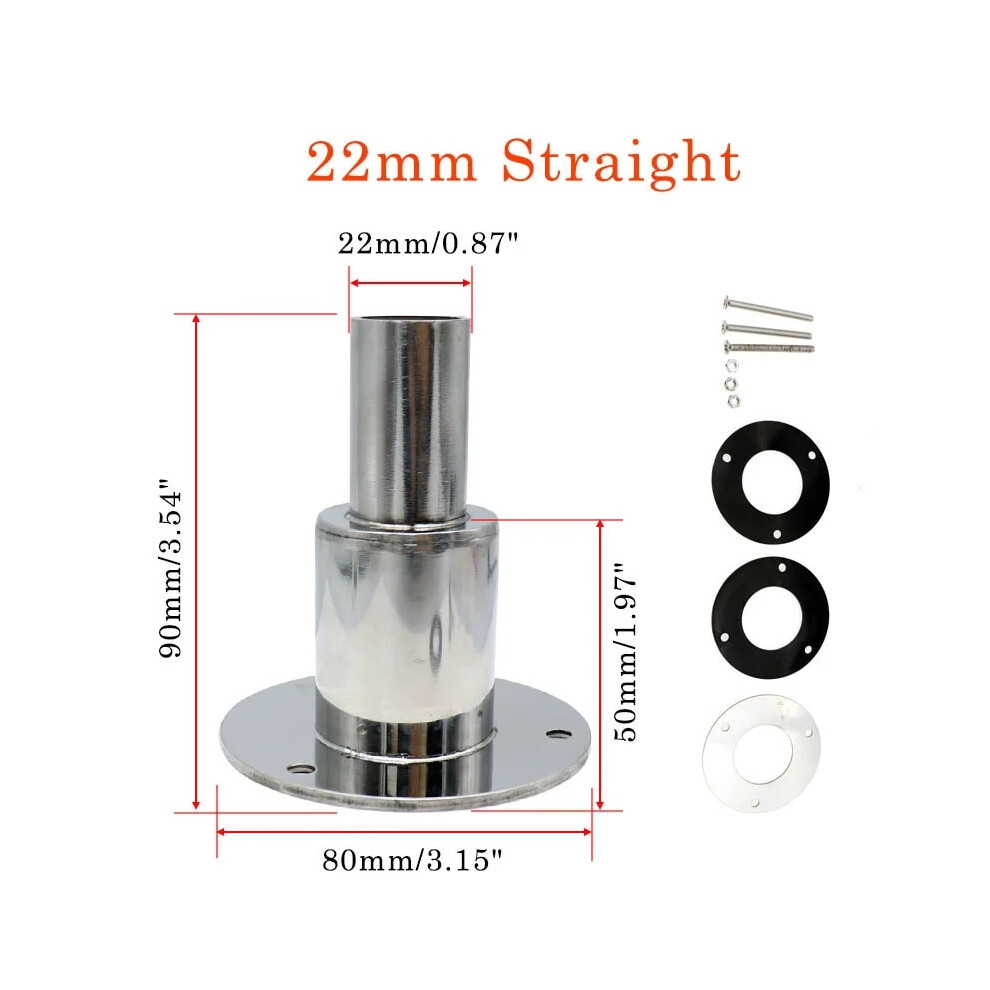 Stainless Steel 316 Thru Hull Exhaust Fitting Tube Pipe Socket Hardware 9136637124930