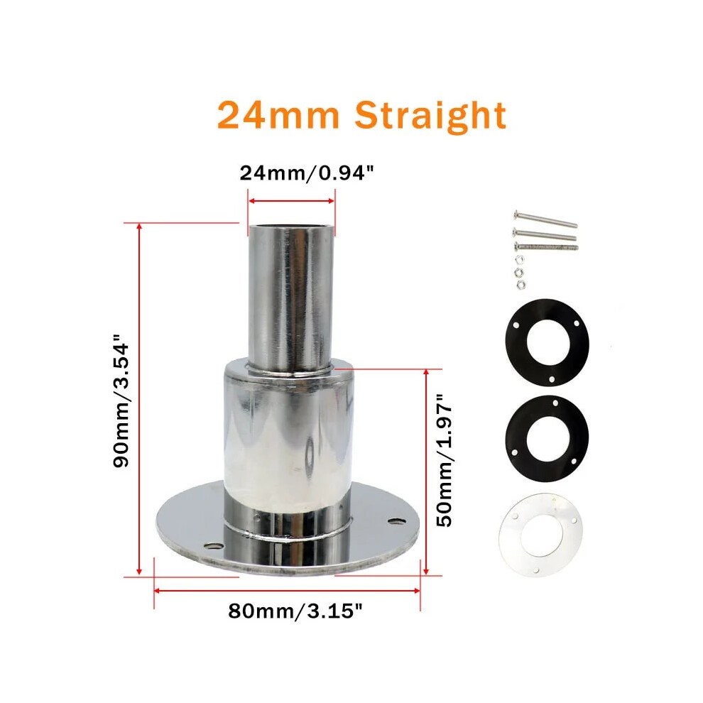 Stainless Steel 316 Thru Hull Exhaust Fitting Tube Pipe Socket Hardware 9136637124947