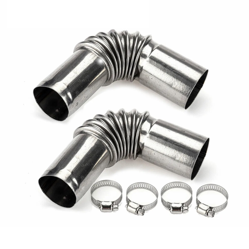 1 2Pcs 24Mm Car Heater Exhaust Pipe Tube Elbow Connector For Webasto Eberspacher 9136637125340