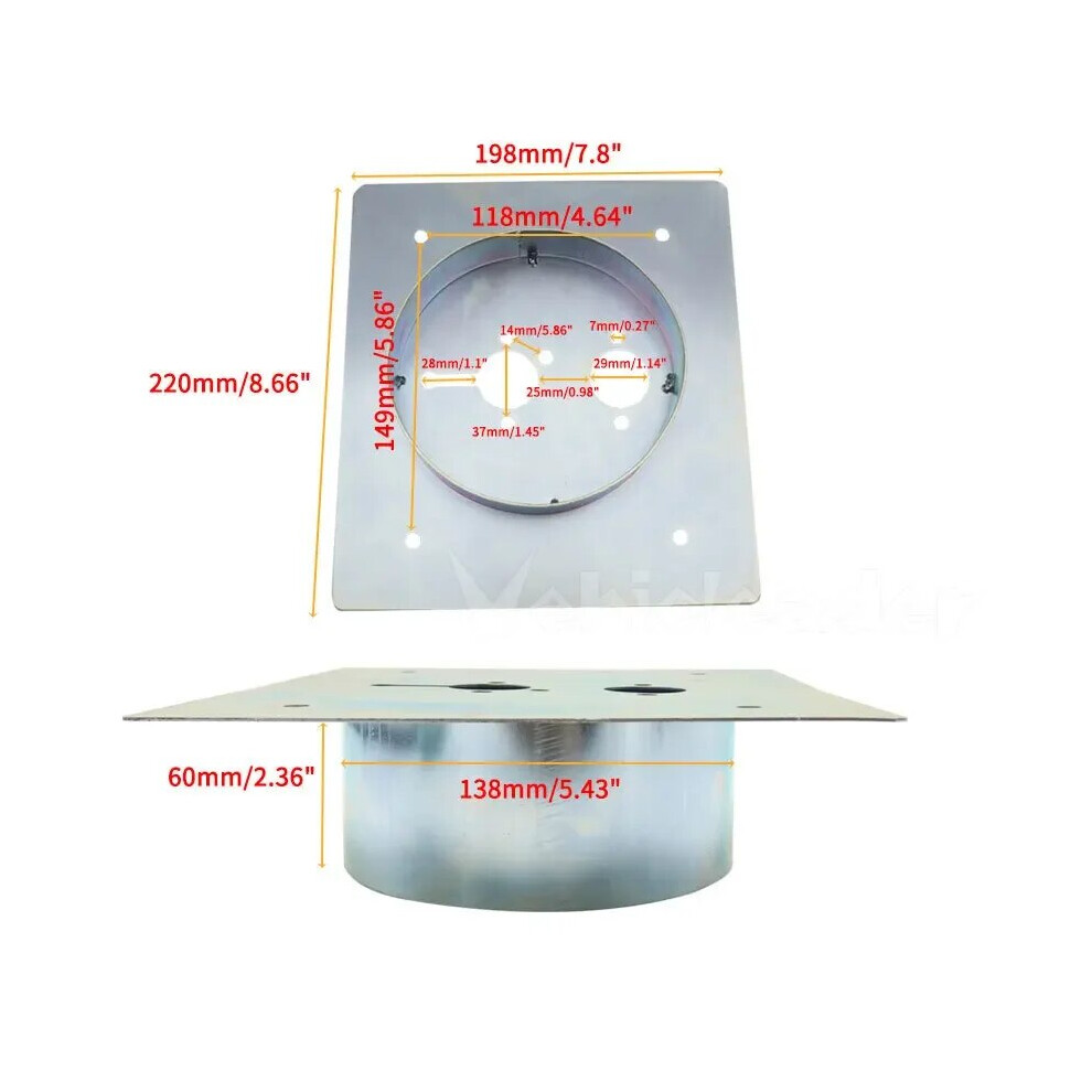 30 40 60Mm Diesel Heater Mounting Plate Stainless Steel 60Mm Turret Planar 9136637129065