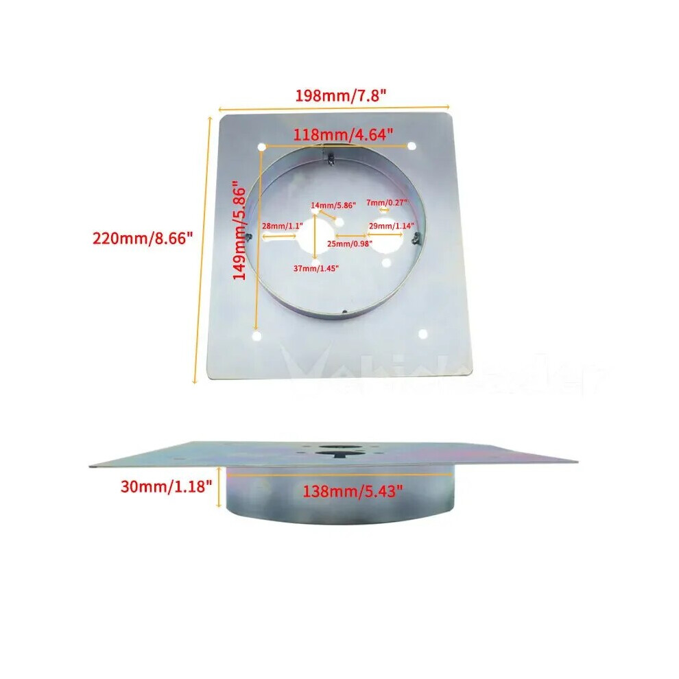 30 40 60Mm Diesel Heater Mounting Plate Stainless Steel 60Mm Turret Planar 9136637129072