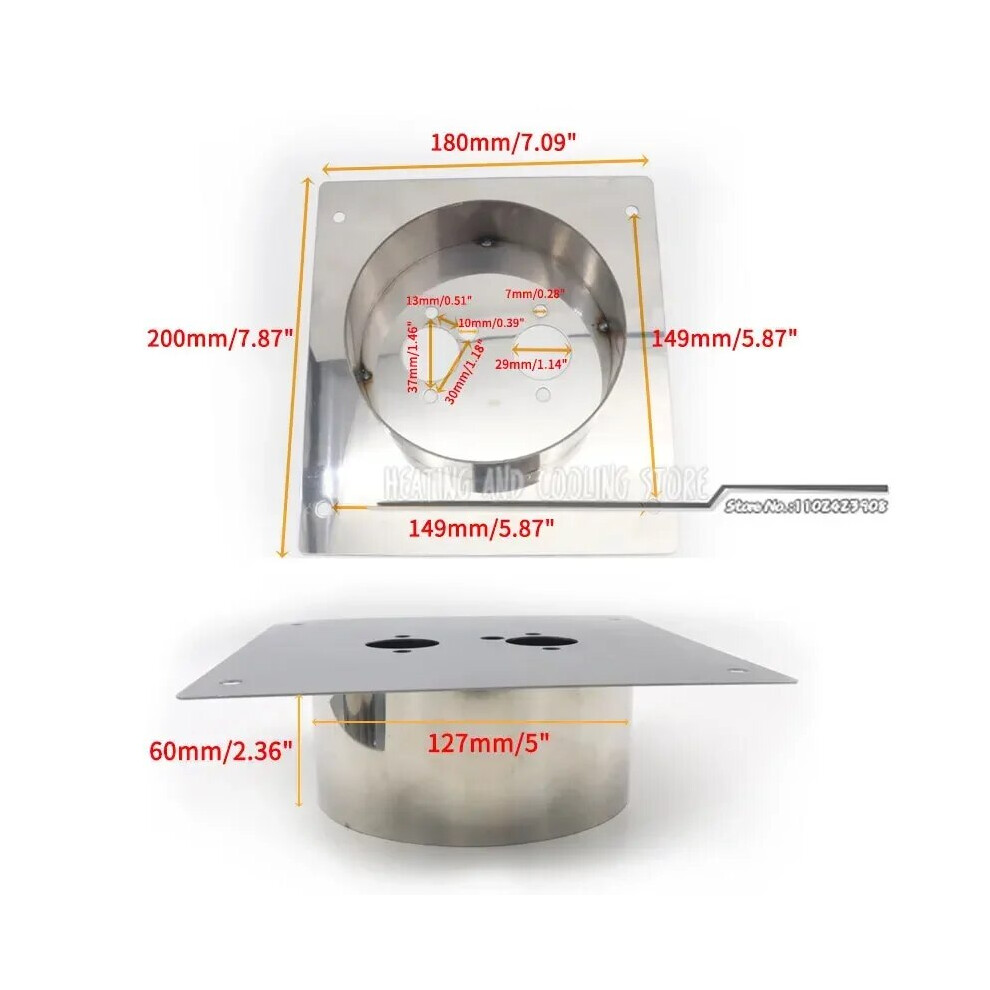 40Mm 60Mm Chinese Diesel Heater Mounting Plate Stainless Steel Turret 9136637129683