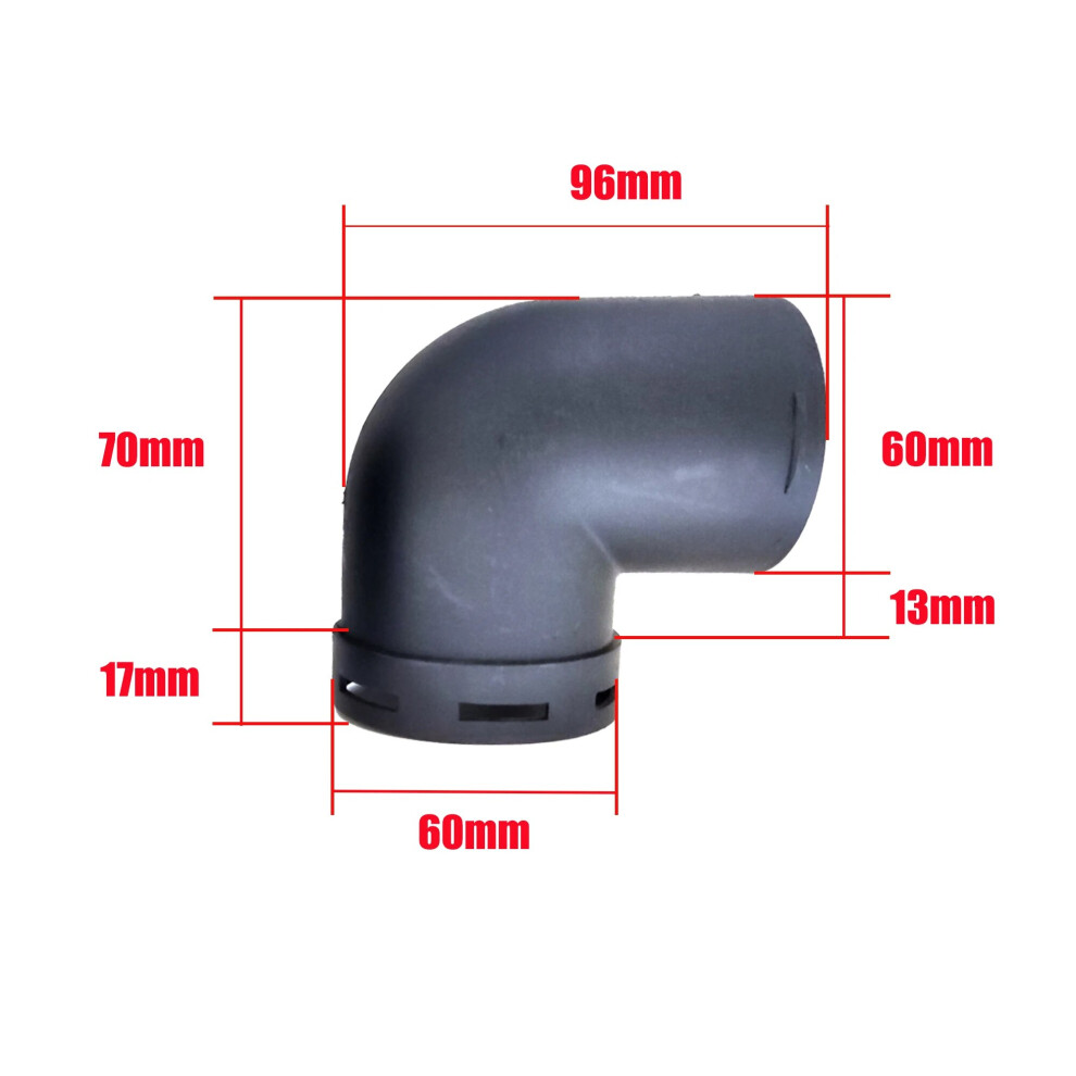 42 60 75Mm Air Vent Ducting T Y Piece Elbow Pipe Outlet Heater Duct Exhaust 9136637129959