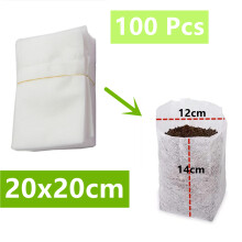 100Pcs Nursery Plant Growing Kits Bags Biodegradable Non-Woven Plant Nursery