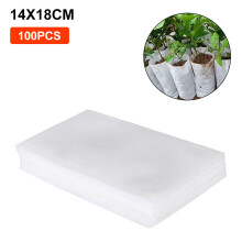 100Pcs Biodegradable Plant Growing Kits Nursery Bag Plant Bags Non-woven