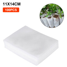 100Pcs Biodegradable Plant Growing Kits Nursery Bag Plant Bags Non-woven