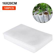 100Pcs Biodegradable Plant Growing Kits Nursery Bag Plant Bags Non-woven