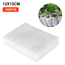 100Pcs Biodegradable Plant Growing Kits Nursery Bag Plant Bags Non-woven