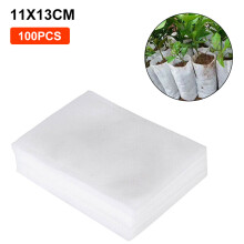 100Pcs Biodegradable Plant Growing Kits Nursery Bag Plant Bags Non-woven