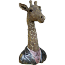 Stunning Large Resin Giraffe Bust Figurine Ornament | Dapper Dressed