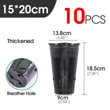 Tall Thicken Plant Growing Kits Nursery Bag Black Plastic Breathable Plant
