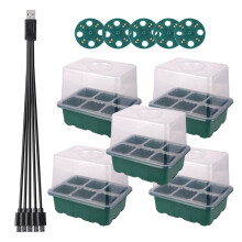 LED Plant Growing Kits Light 12 Holes Seed Trays Plant Box Seedling Trays