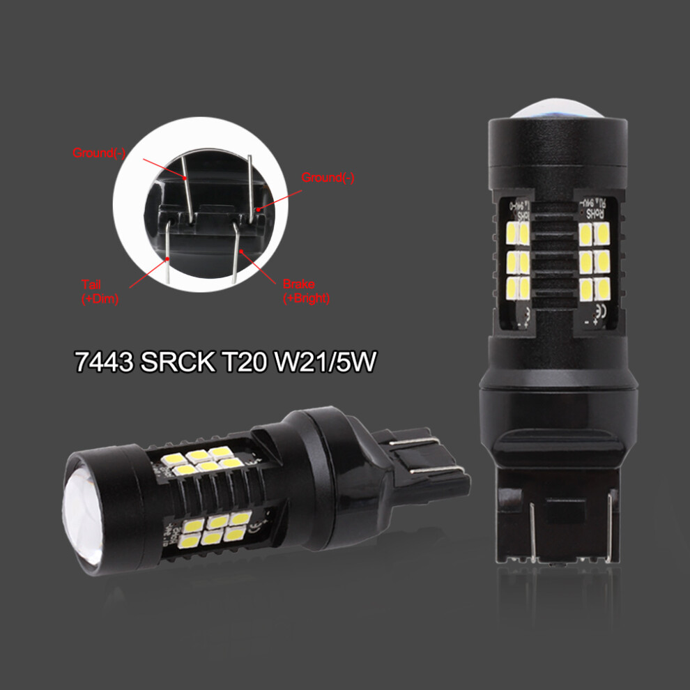 2Pcs 1200Lm T20 W21w Led W21/5W Led Wy21w 7440 7443 Led Bulb T25 3157 9158106945181
